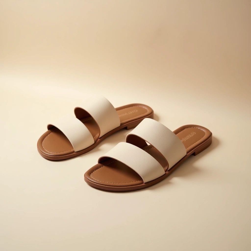 Sandales Big Buckle Cuir naturel- High-Shine Pure Crème— 40 / Gold